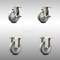 Service Caster 4 Inch 316SS Gray Polyurethane Swivel Top Plate Caster Brake 2 Rigid SCC, 2PK SCC-SS31620S414-PPUB-TLB-2-R-2 - alternate 1